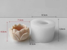 Molde silicona contenedor flor de loto grande